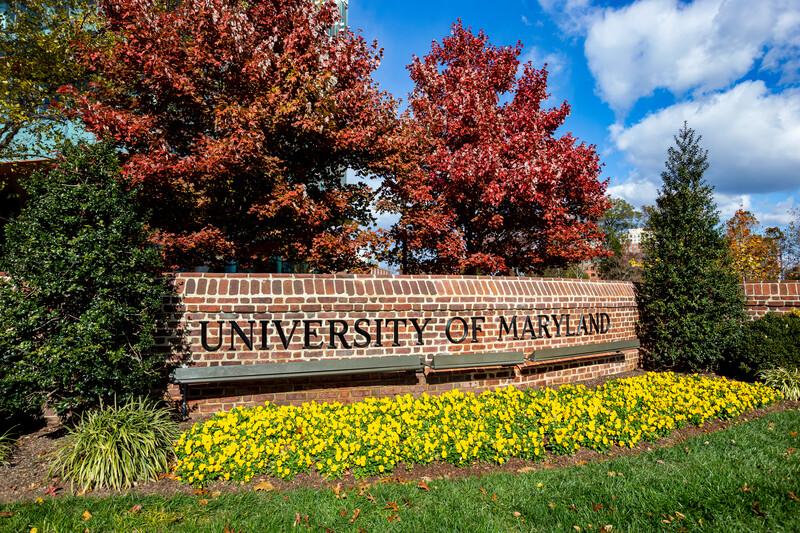 University of Maryland plaque at entrance