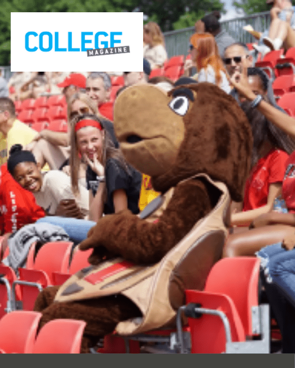 Collegiate Magazine cover with Testudo mascot